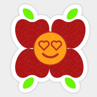 Love Apples and Oranges Flower Sticker